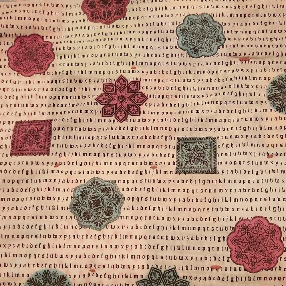 Vintage 90's Moody Floral Grunge Whimsigoth Cottegecore Distressed Throw Quilt